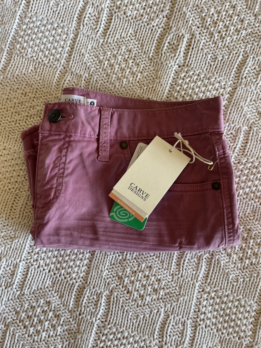 NWT Carve Designs Oahu 4" Twill Short in Orchid Sz 8 - Picture 13 of 13